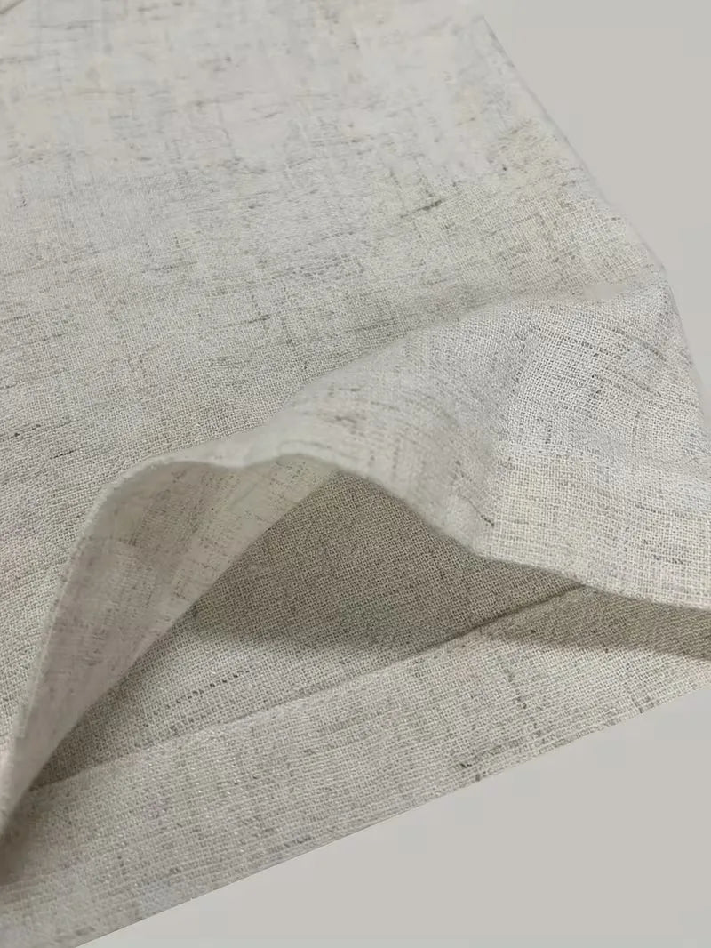Elegant beige linnen heren overhemd met korte mouwen en een luchtige stof, perfect voor de zomer.