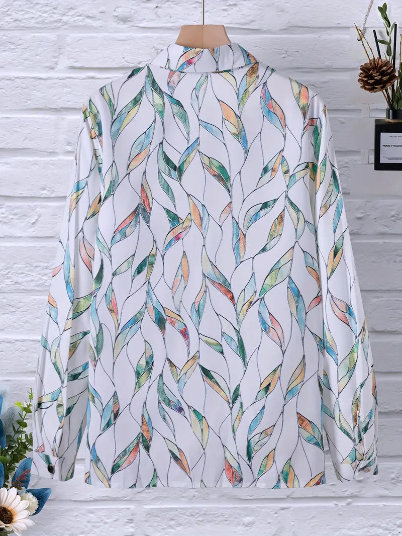 Comfortabele damesblouse met modieus uniek patroon, ideaal voor dagelijks gebruik in lente/zomer.