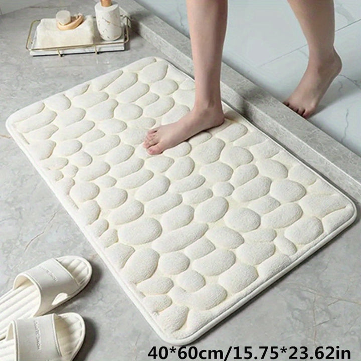 Veilige en zachte antislip voetenmat, perfect voor een comfortabele badkamerervaring.