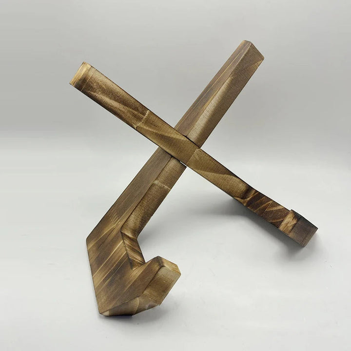 Duurzame houten receptenhouder voor kookboeken, tablets en recepten, een milieuvriendelijk keukenproduct.