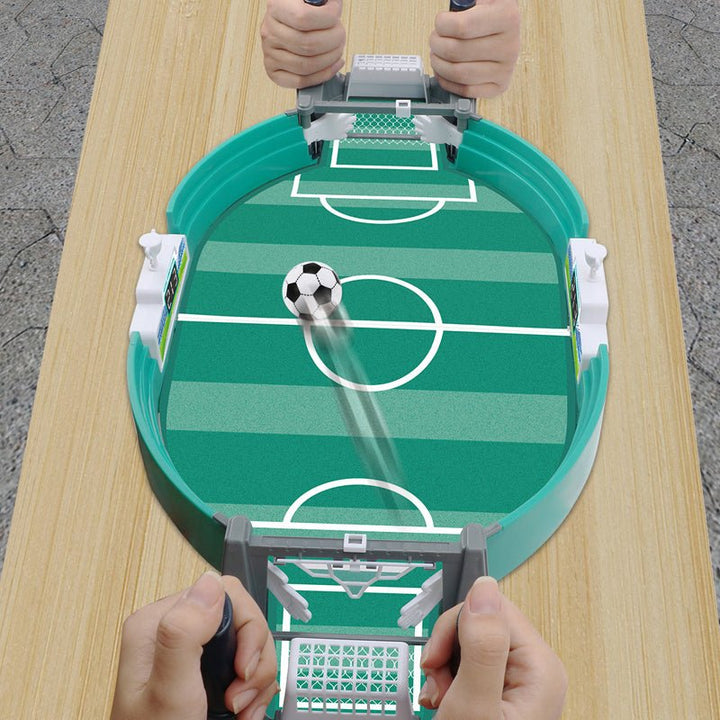 Compact Goalino tafelvoetbalspel; ideaal voor indoor gezinsplezier en spannende wedstrijden.