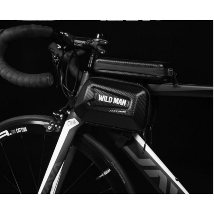 Ruime hardcase frametas fietstas voor telefoon en persoonlijke spullen, perfect voor droge opslag outdoor.