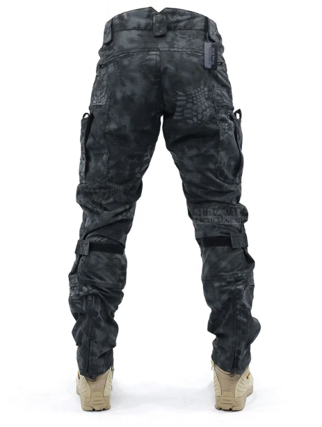 Duurzame heren cargo werkbroek Bram met ingebouwde kniebescherming en flexibele stretch taille voor elke klus.