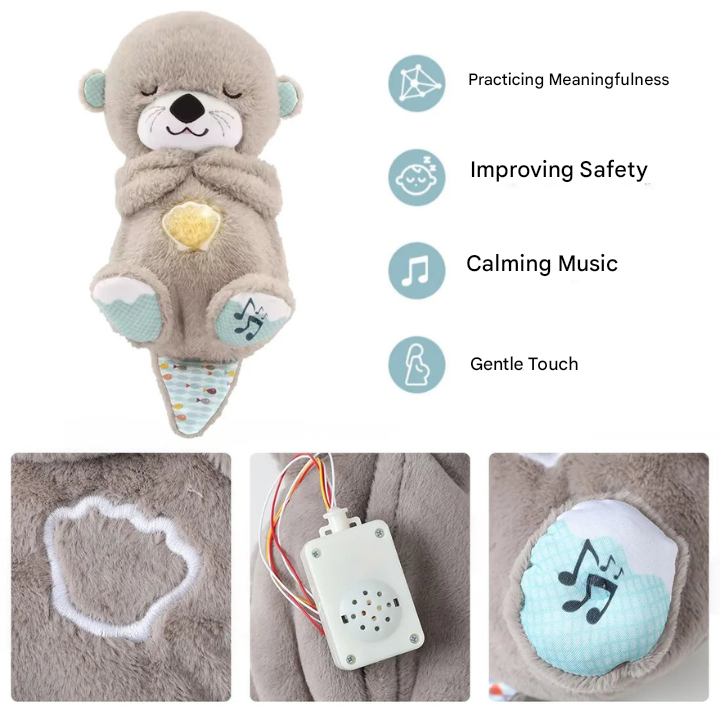 Pluche muziekknuffel met ademhaling, ideaal als kalmerende inslaaphulp voor baby's, peuters en kinderen.