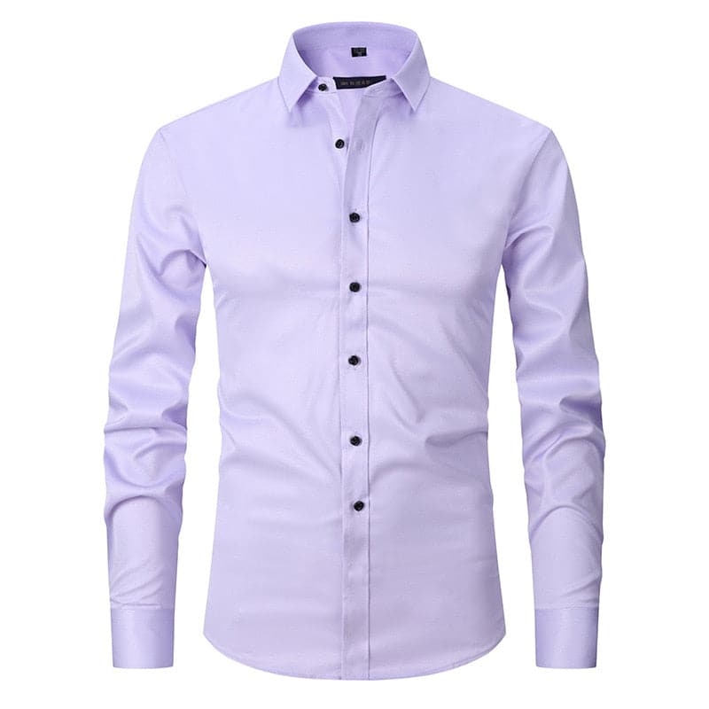 Slim-fit heren stretch overhemd voor optimale bewegingsvrijheid en comfort.