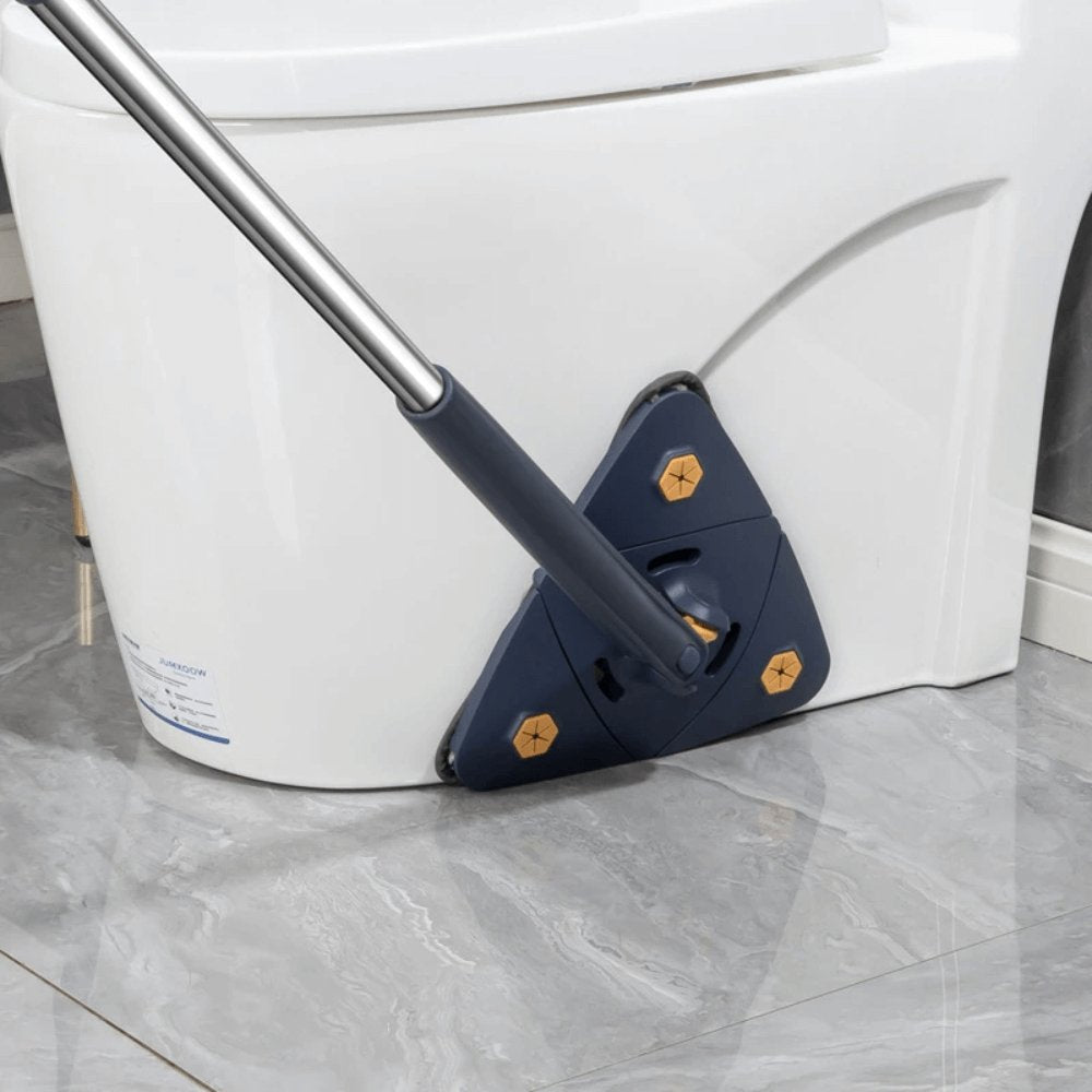Compacte driehoeksdweil met verstelbare steel; perfect voor snelle en grondige schoonmaakklussen.