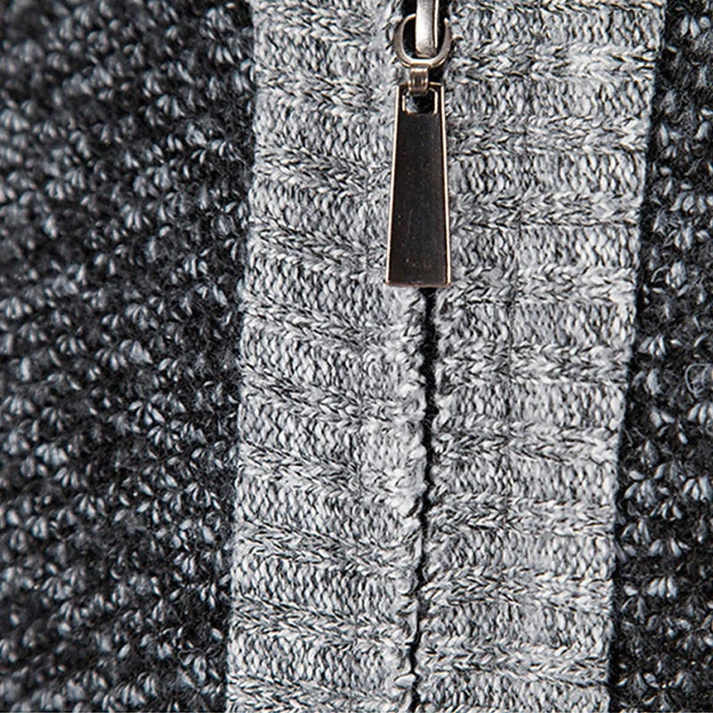 Stijlvol wollen heren vest Leon met rits, perfect voor casual winterse dagen. Warm en modieus gebreide trui.