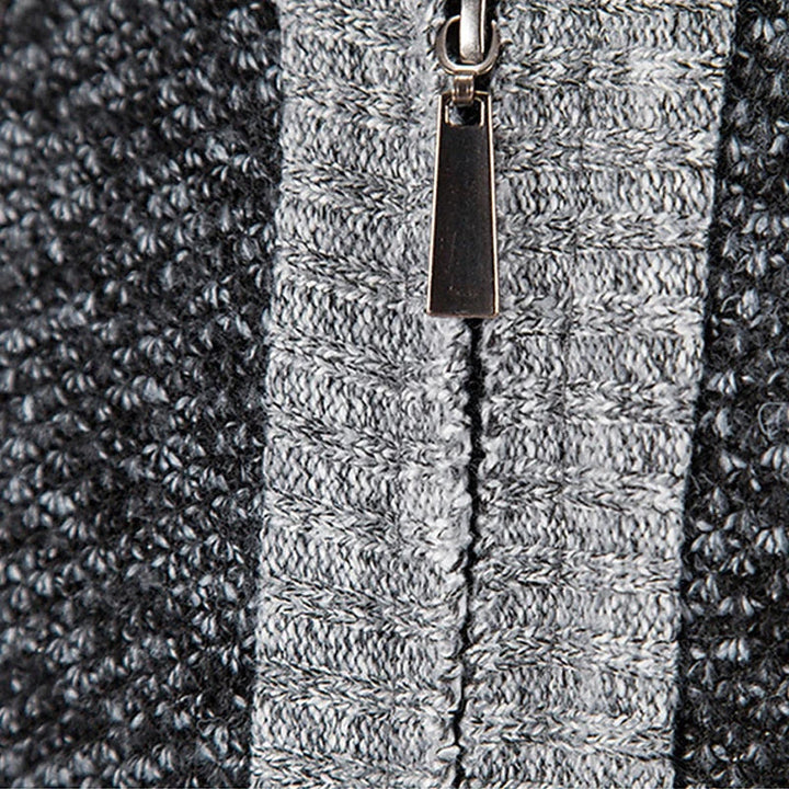 Stijlvol wollen heren vest Leon met rits, perfect voor casual winterse dagen. Warm en modieus gebreide trui.