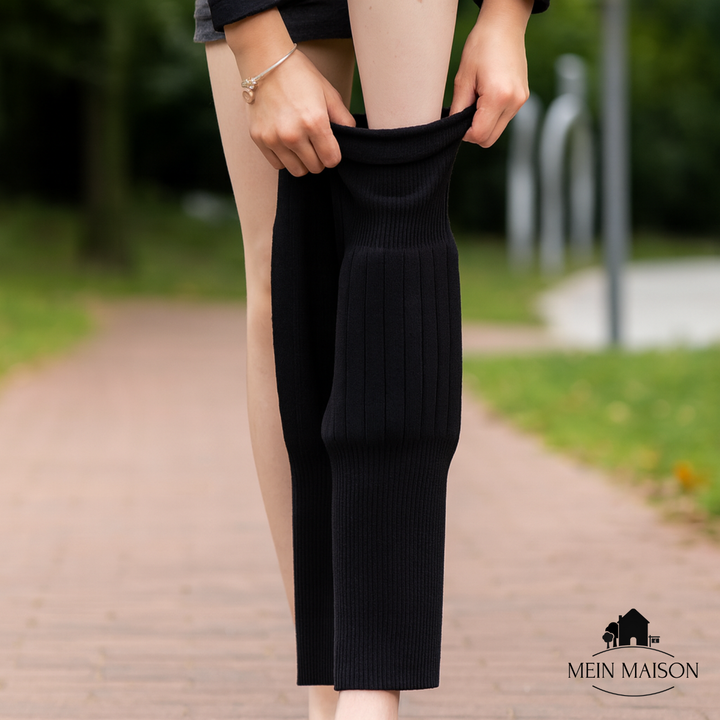 Unisex kniewarmers, thermisch en comfortabel, perfect voor winterse omstandigheden.