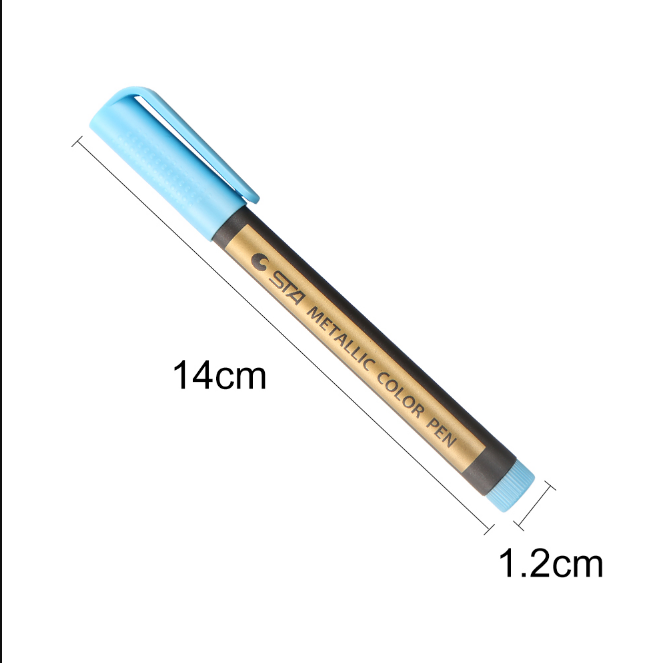 Verschillende kleuren metallic markers set, perfect voor glanzende kunst en creatieve projecten, geschikt voor stiften tekenen.