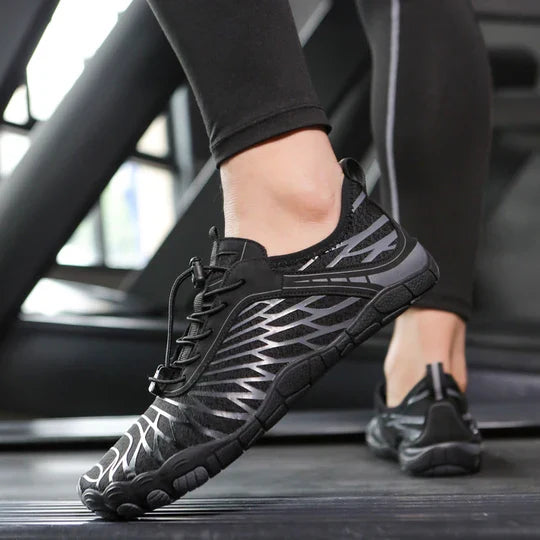 Veelzijdige unisex barefoot schoenen voor dagelijks comfort, sport en wandelen. Bevordert de natuurlijke voetstand.