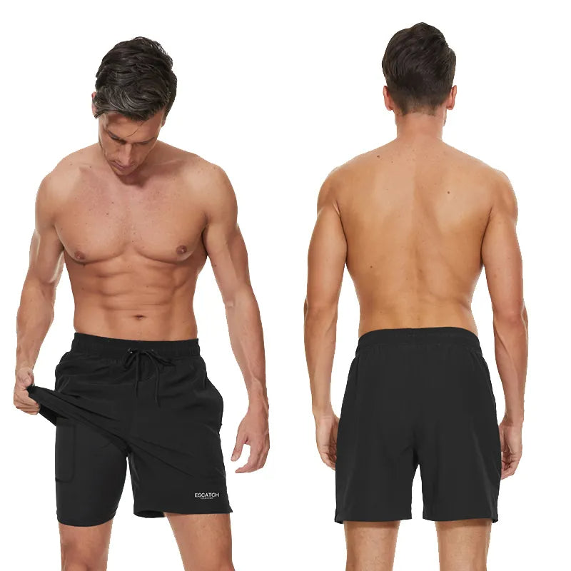 Multifunctionele heren zwembroek/sportshort, sneldrogend voor actieve zomerdagen en veelzijdig gebruik.