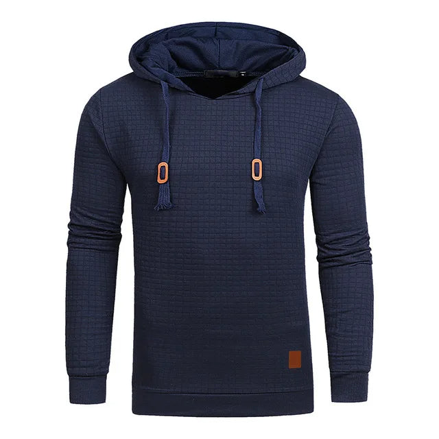 Zachte heren hoodie, comfortabele en stijlvolle capuchontrui, perfect voor ontspannen dagen.