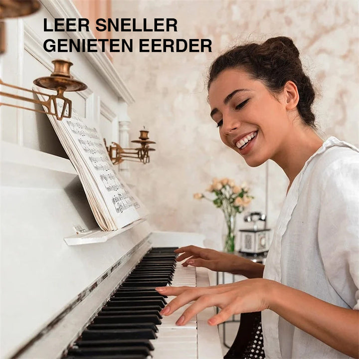 Praktische siliconen notenlabels voor 88-toetsen keyboard, effectief leermiddel voor beginnende muzikanten.
