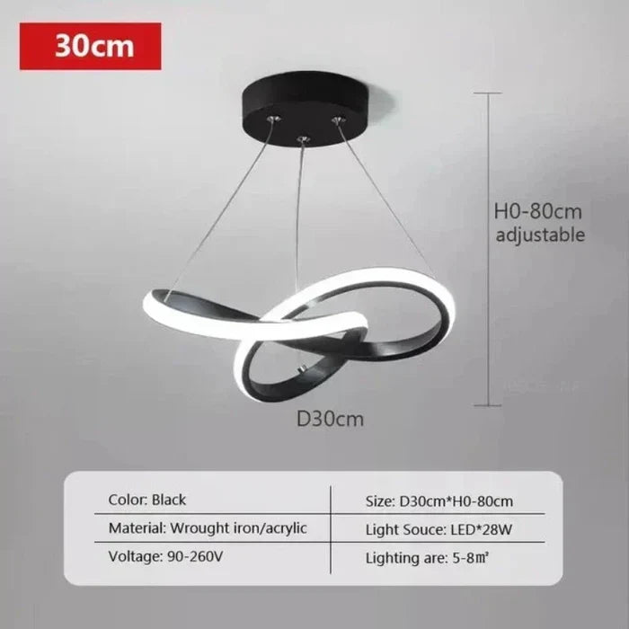 Strakke moderne LED plafondlamp WaveGlow met golvend design, eenvoudig te installeren in elke ruimte.