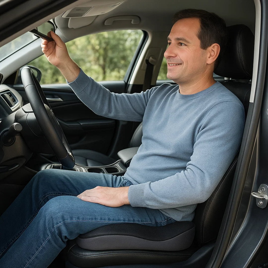 Ergonomisch reiskussen voor comfort onderweg, vermindert druk op de rug.