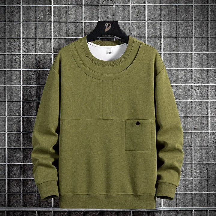 Zachte en comfortabele gestreepte heren trui. Veelzijdig sweatshirt, perfect voor trendy casual mode.