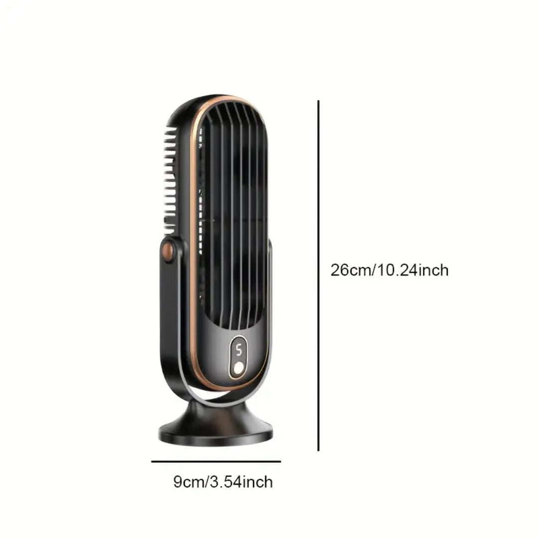 Efficiënte, stille USB tafelventilator. Biedt krachtige, geruisloze koeling en frisse lucht op elk bureau.