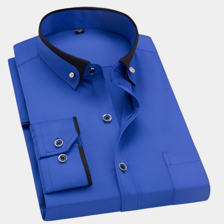 Veelzijdig heren overhemd lange mouwen, geschikt voor zowel zakelijke als casual chic gelegenheden.