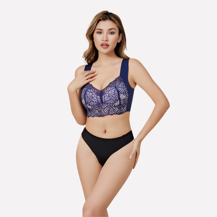 Nieuwe beugelloze kanten push-up bh voor dames, combineert comfort, steun en een mooie lift voor uw figuur.