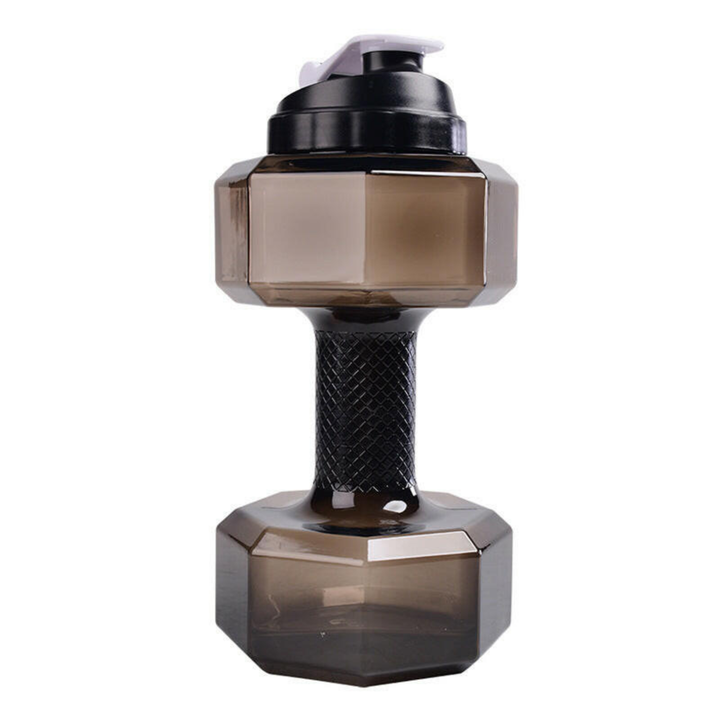 Ergonomische HydraBell waterfles, comfortabel vast te houden tijdens fitness en training. Optimale hydratatie.