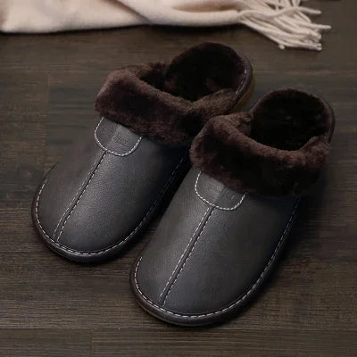 Stijlvolle heren sloffen, waterdicht en warm. Het ideale cadeau voor winterse dagen, comfortabel thuis.