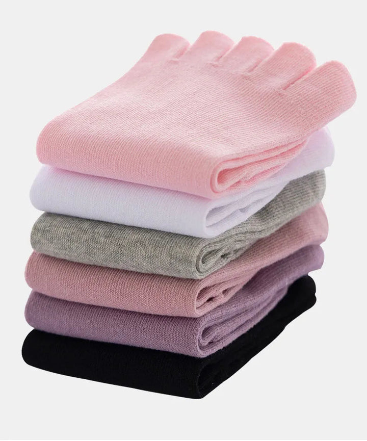 Trendy dames teensokken, effen en comfortabel, geschikt voor vele schoenen.