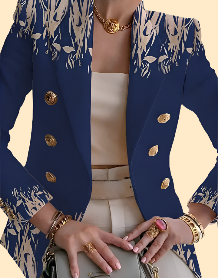 Veelzijdige damesblazer, comfortabel en elegant. Essentiële bovenkleding voor een stijlvolle look in elk seizoen.