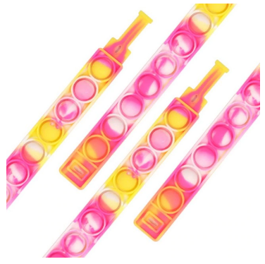 Discreet sensorisch speelgoed: draagbare fidget armband. Ideaal voor angstvermindering onderweg.