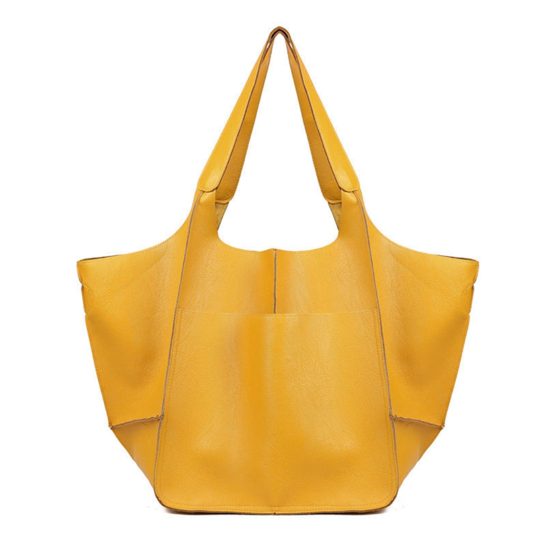 Dagelijkse vegan leren handtas, lichtgewicht en zacht, perfect als praktische draagtas voor dames.