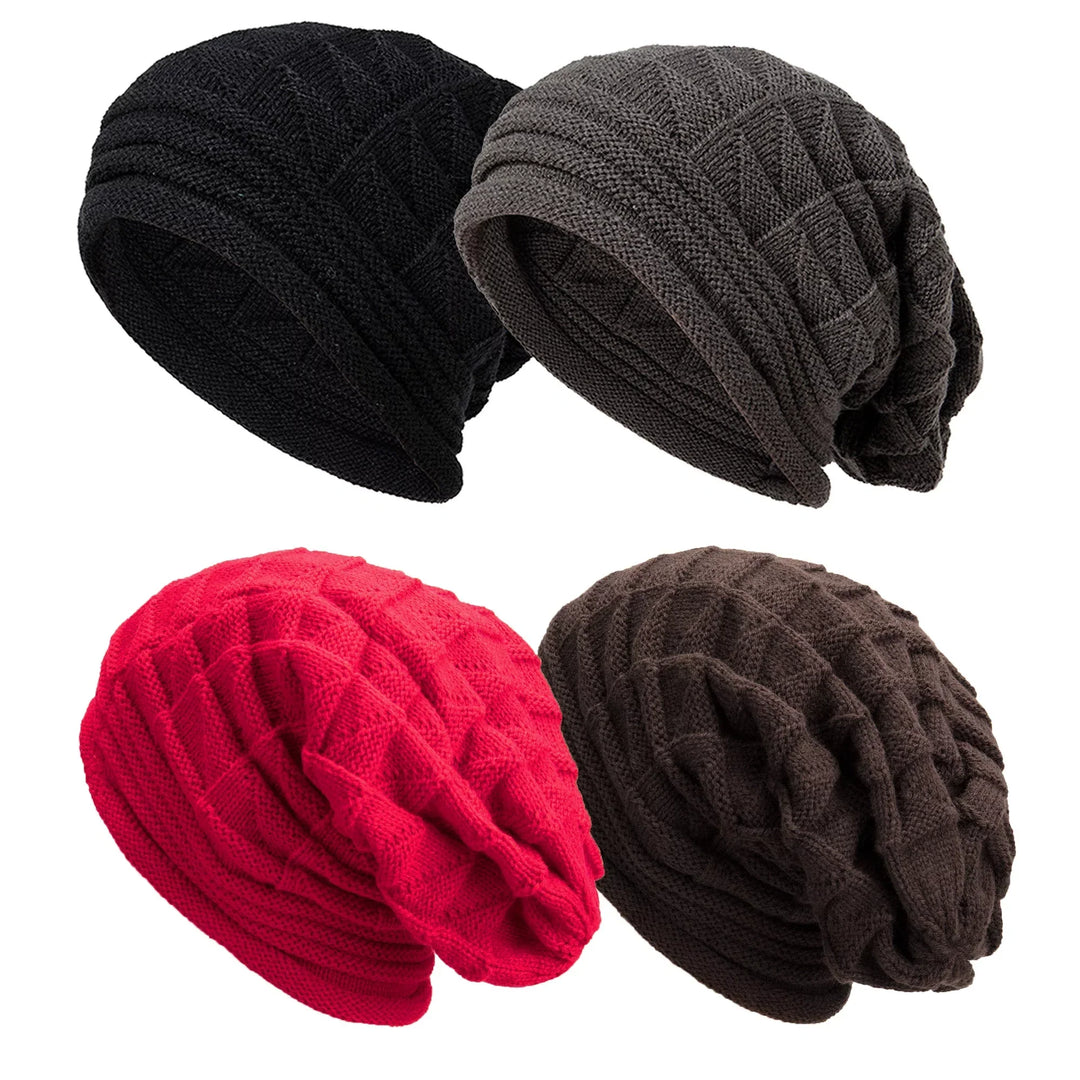 Moderne damesmuts, gebreid in een slouchy stijl voor ultiem comfort en warmte.