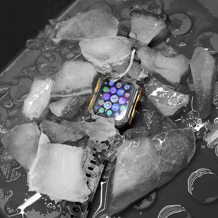 Robuuste digitale heren smartwatch met onverwoestbaar design en vele smart functies voor dagelijks gebruik.