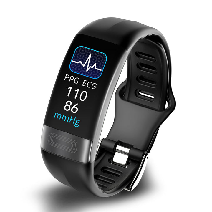 Unisex slimme armband toont real-time hartslag, bloeddruk & zuurstof. Ideaal voor fitness en welzijn.