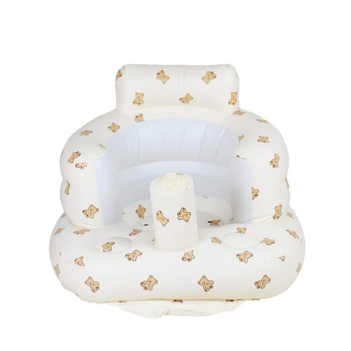 Comfortabele opblaasbare zitleerstoel, geschikt voor baby's en opgroeiende peuters.