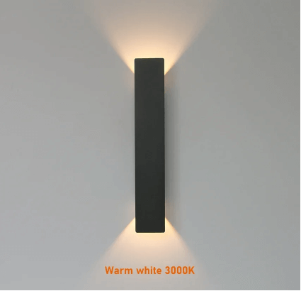 Aluminium LED buitenlamp, waterdicht IP65, energiezuinige up-down tuin- en gevelverlichting.