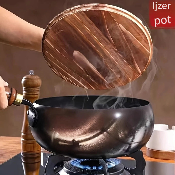 Veelzijdige ChefMaster gietijzeren braadpan; perfect voor braden, bakken & stoven van gerechten.
