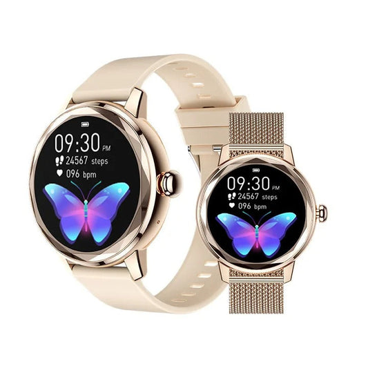 Dames Smartwatch Smart Gold – Luxe Sporthorloge Roestvrij Staal