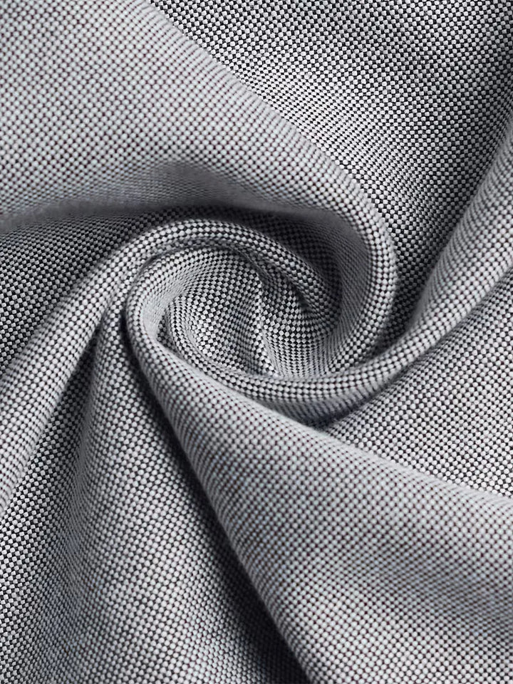 Grijs heren casual overhemd, mandarin kraag, lange mouwen, button-down. Perfect voor herenmode.