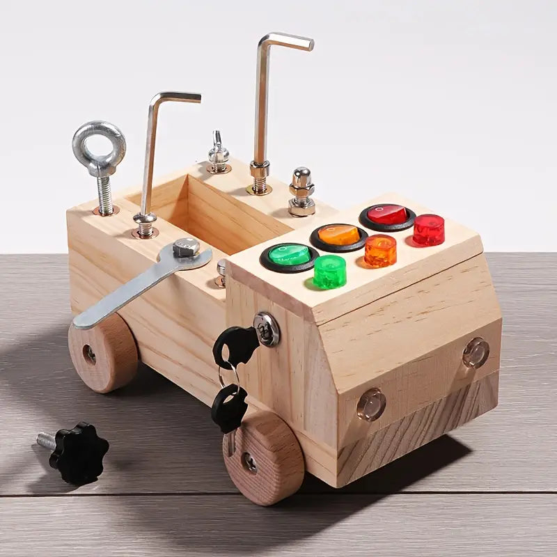 Duurzaam houten Montessori activiteitenbord, robuust educatief speelgoed voor langdurig speelplezier en ontwikkeling kinderen.