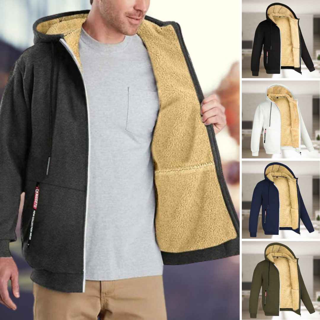 Warm herenvest, gevoerd en zacht, voor maximaal comfort en een casual stijl in de winter.