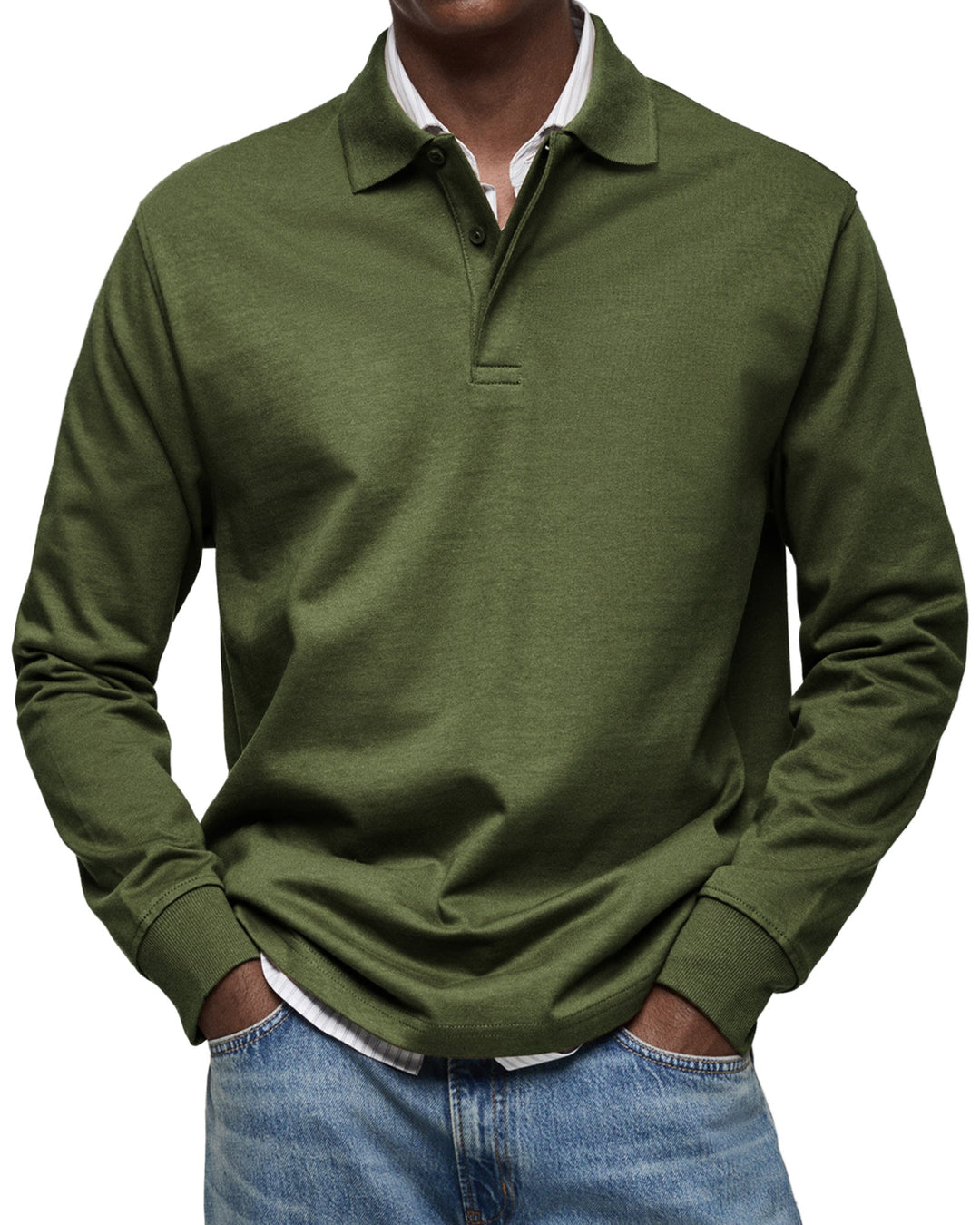 Klassieke heren polo lange mouwen, veelzijdig en comfortabel, perfect voor elke gelegenheid.