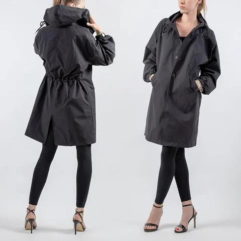 Casual dames trenchcoat, oversized model, waterafstotend en lichtgewicht, veelzijdig en stijlvol.