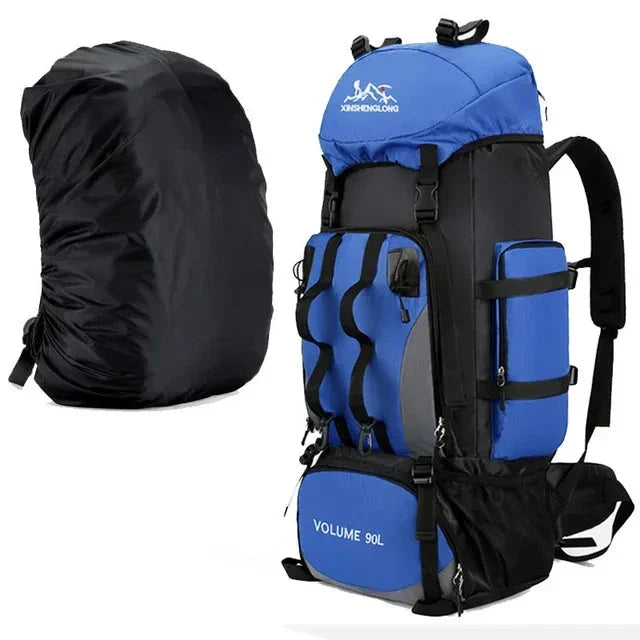 Comfortabele unisex MALORIA 90L reisrugzak, waterdicht. Perfecte outdoor backpack voor wandelen & kamperen.