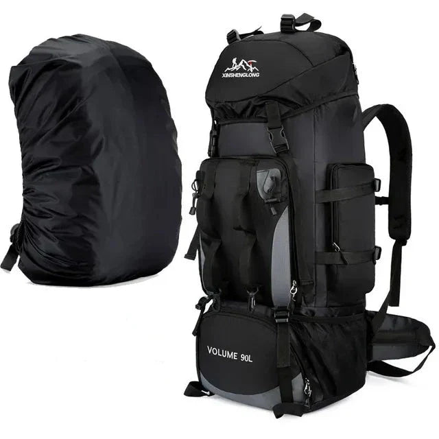 Betrouwbare 90L waterdichte MALORIA wandelrugzak. Ruime backpack voor kamperen en lange trektochten.