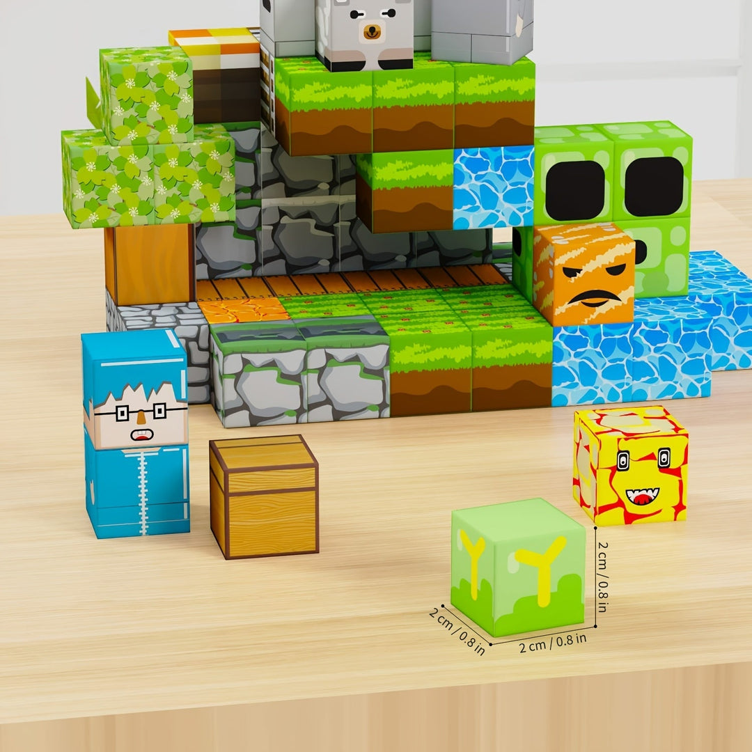 Kleurrijke magnetische ABS bouwstenen van een educatieve bouwset, ideaal voor creatieve kinderontwikkeling.
