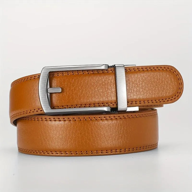 Veelzijdige leren herenriem van echt leer, combineert perfect met zowel formele als casual kleding.