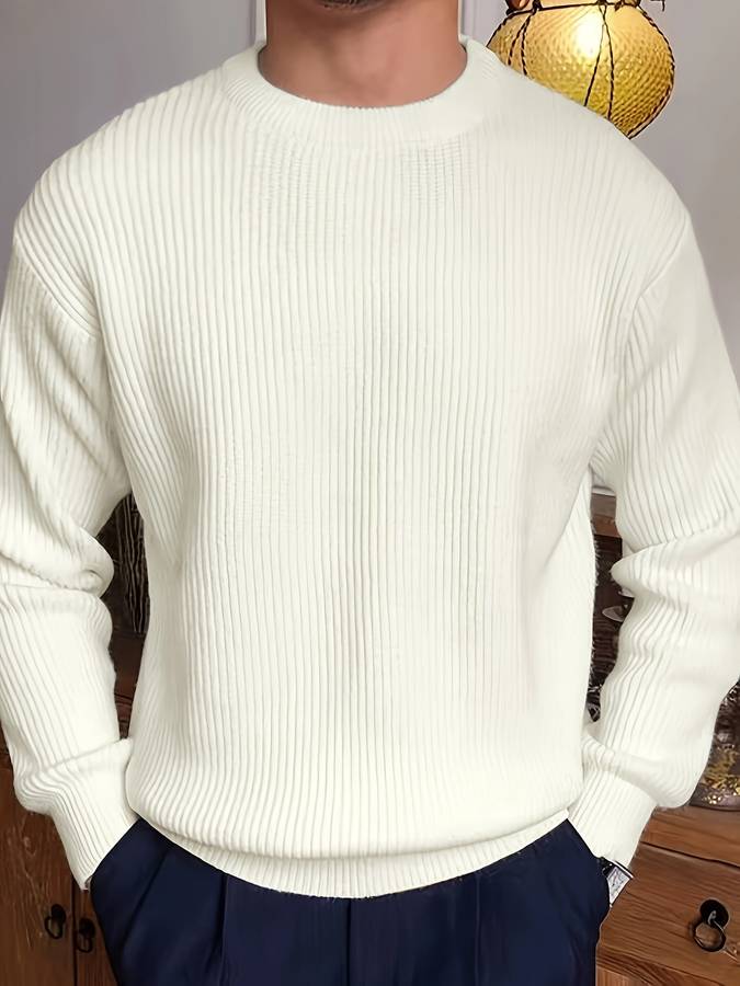 Stijlvolle heren gebreide trui, warm en comfortabel voor de winter. Nieuwe collectie herenkleding.