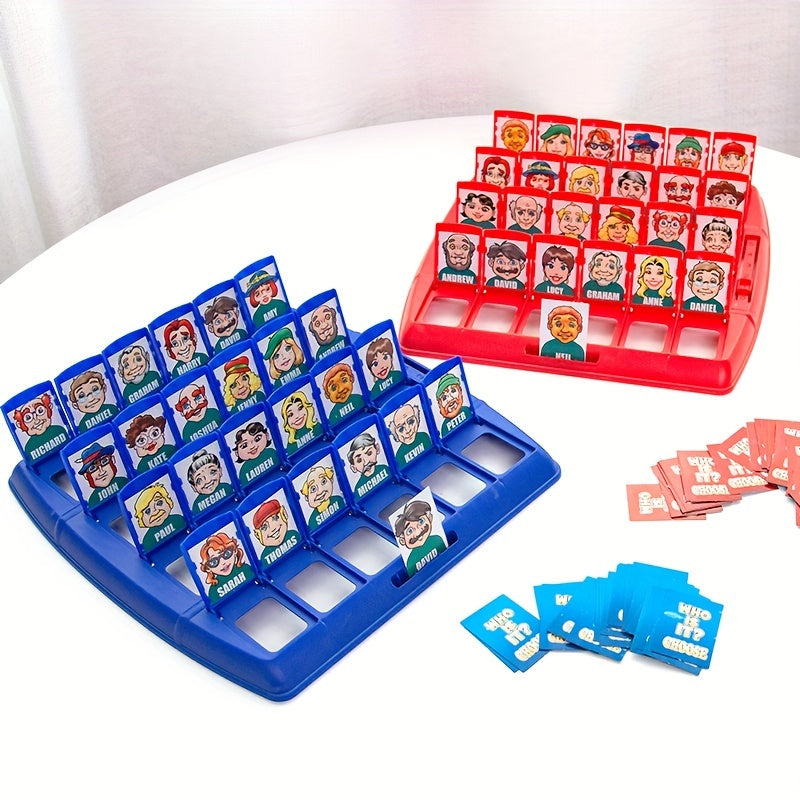 Wie Is Het? klassiek gezelschapsspel: Twee spelborden met verschillende personages voor urenlang familieplezier raadspel.