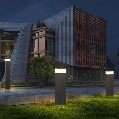 LED Buitenlamp - Rechthoekig Metaal Design