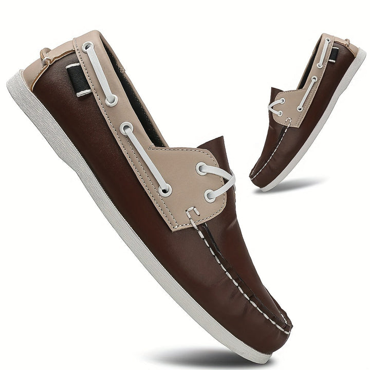 Zomerse heren bootschoenen, Thijs model. Casual slip-on schoenen voor elke buitenactiviteit.